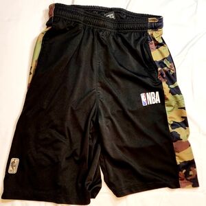 NBA Black and Green Camo Athletic Shorts Performance Design size medium